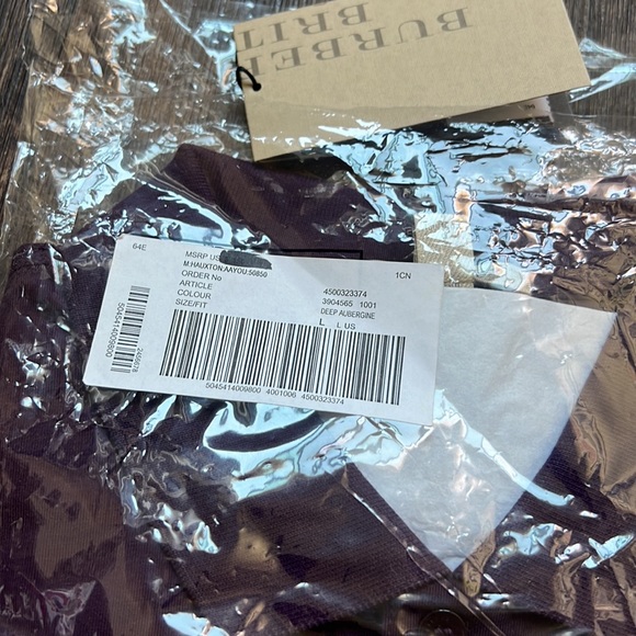Burberry Polo in Deep Aubergine - Picture 6 of 6